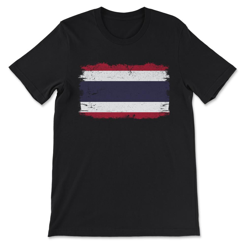 Thailand Country Flag Thailand Tourist Thailand Team Gift Tee - - Black