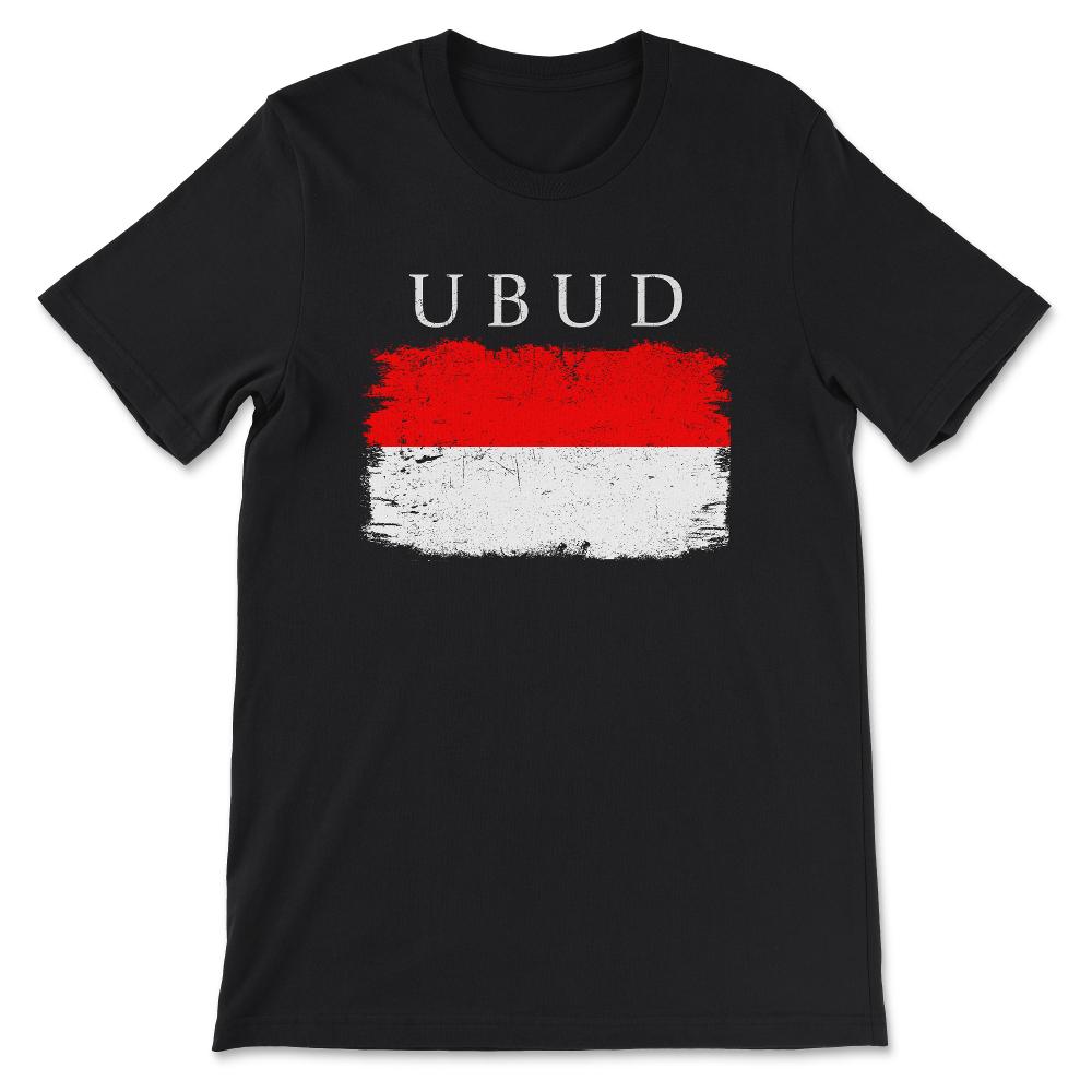 Ubud Bali Indonesia Ubud Visitor Indonesia Flag Ubud Tourist Gift Tee - Black