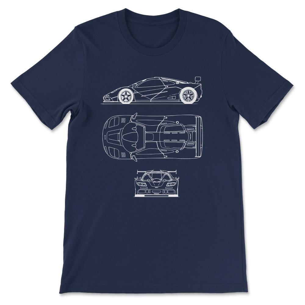 Sports Car - Super Car - Mechanic Sports Cars Lover Gift Gift Tee - - Navy