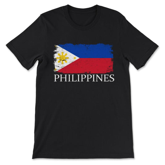Philippines Country Flag Philippines Country Tourist Gift Tee - - Black