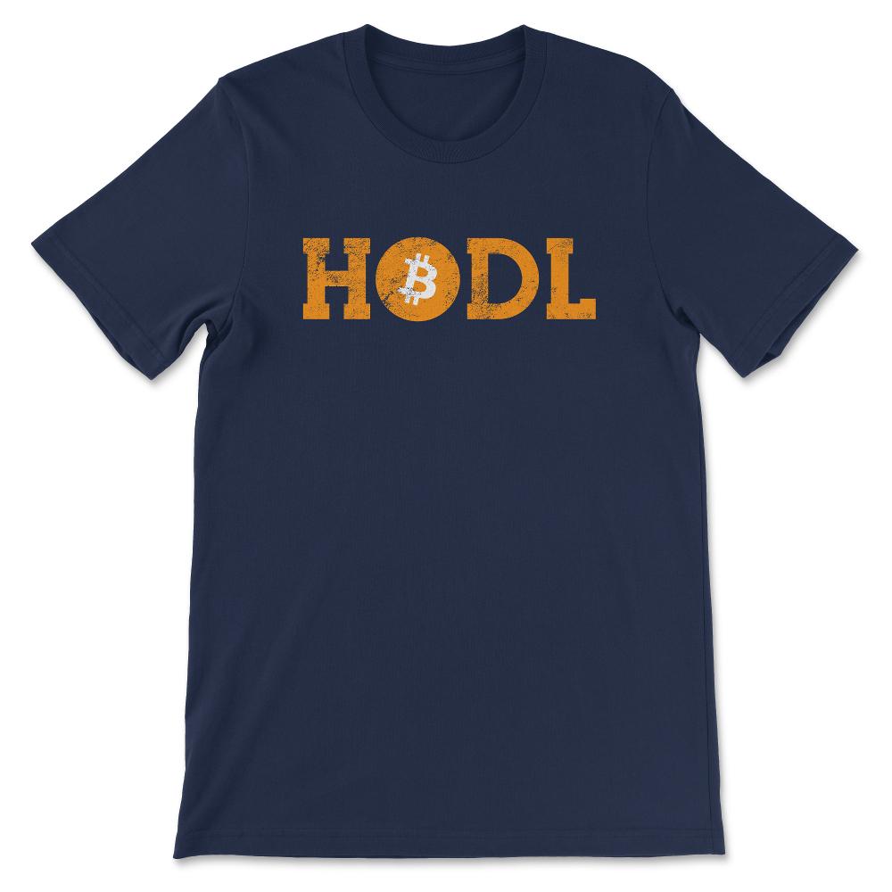 Bitcoin Hodl BTC Coin Crypto Trader Hodl Moon Future Freedom Gift - Navy