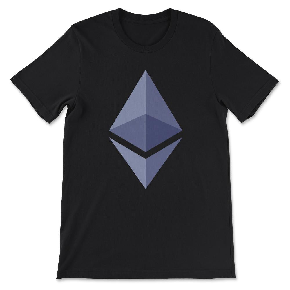 Ethereum Logo ETH Coin Crypto Bitcoin Trader Miner Gift Gift Tee - - Black