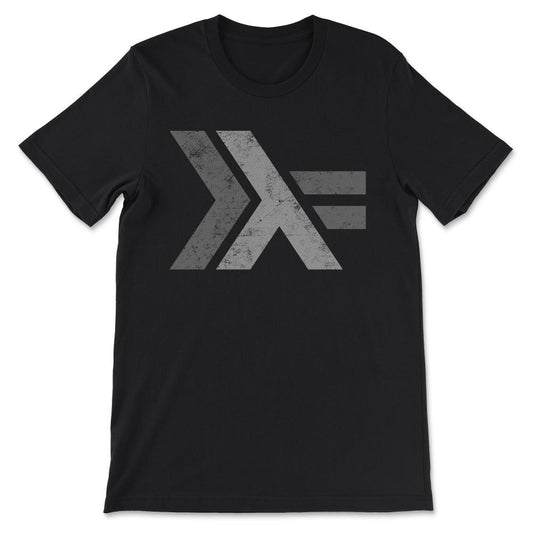 Haskell Programming Language Logo design Distressed Gift Tee - Unisex - Black