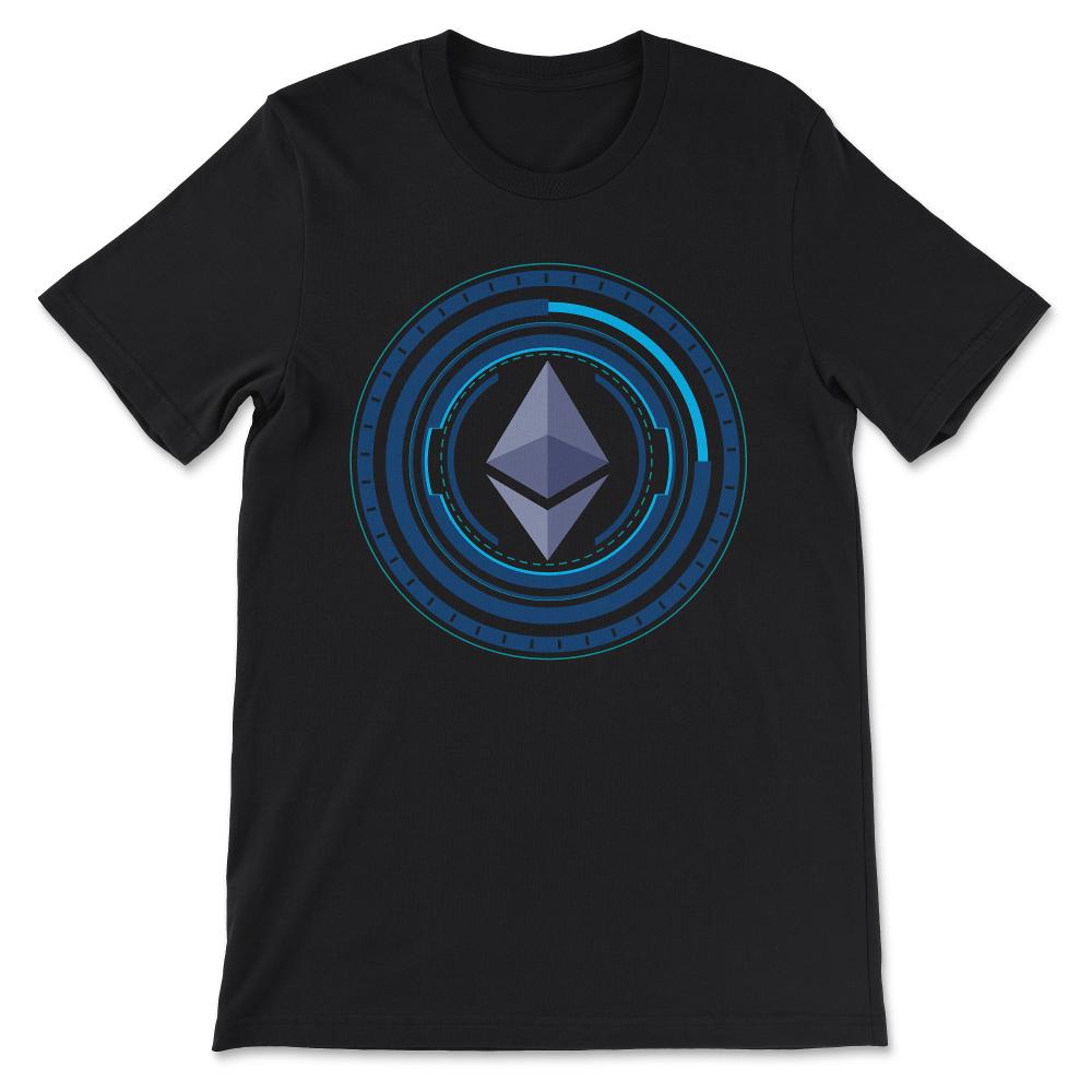 Ethereum Logo ETH Coin Crypto Bitcoin Trader Miner Gift Gift Tee - - Black