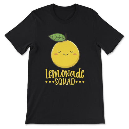 Lemon Cute Lemonade Squad Funny Summer Time Juice Citrus Fun Gift Tee - Black