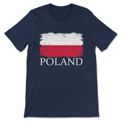 Poland Country Flag Poland Tourist Poland Country Team Gift Tee - - Navy