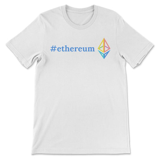 Ethereum Logo ETH Coin Crypto Bitcoin Trader Miner Gift Gift Tee - - White