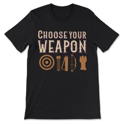 Archery Weapon Bowman Archery Player Archery Coach Gift Tee - Unisex - Black