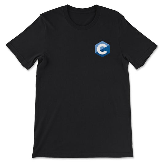 C Programming pocket Gift Tee - Unisex T-Shirt - Black