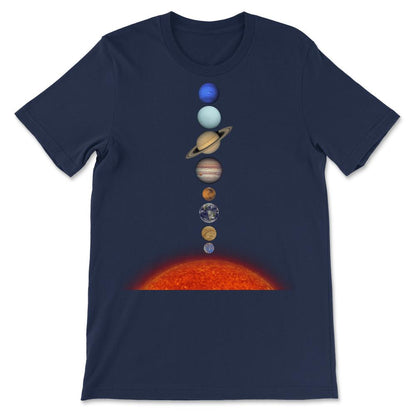 Solar System Sun Earth And Other Solar System Planets Gift Gift Tee - - Navy