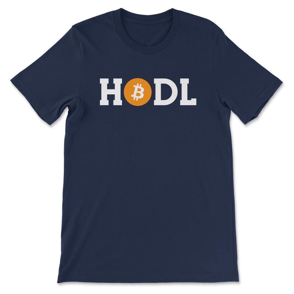 Bitcoin Hodl BTC Coin Crypto Trader Hodl Moon Future Freedom Gift - Navy