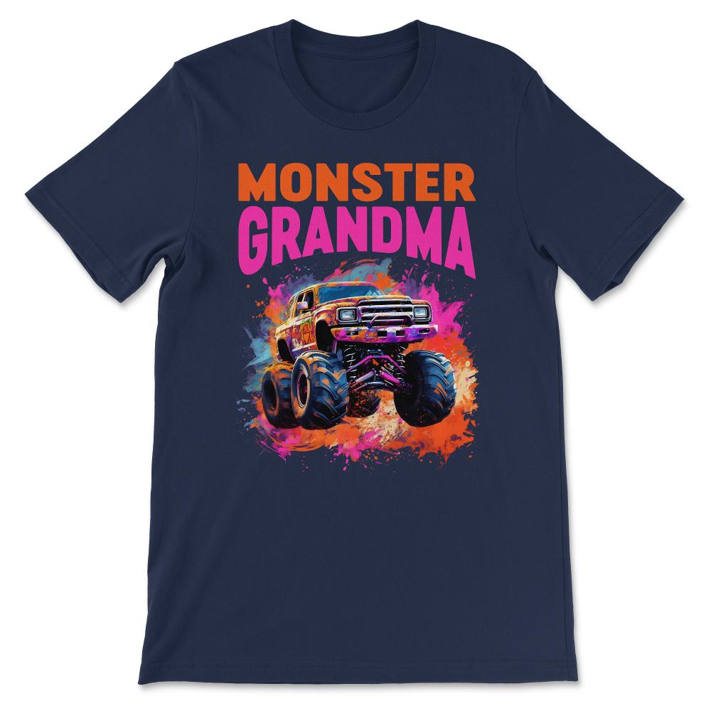 Done - Monster Truck Big Retro Race Dad Trucker Lover Jam Vintage - Navy