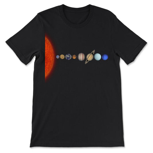 Solar System Sun Earth And Planetary System Planets Gift Gift Tee - - Black