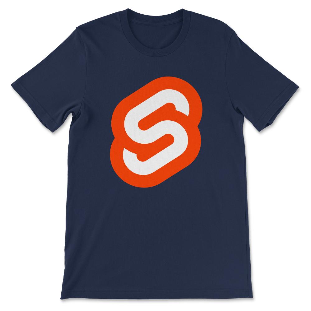 Svelete Logo Design For Programmers Who Like Svelete Gift Tee - - Navy