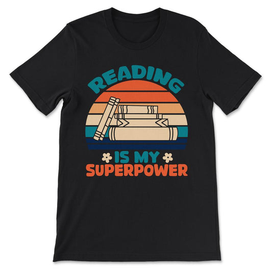 Reading Superpower Reading Power Books Hobby Library Hobby Gift Tee - - Black