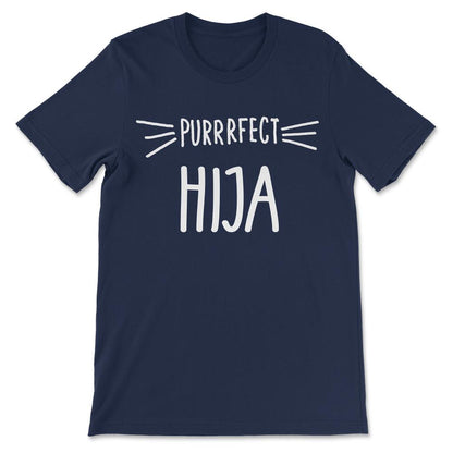 Perfect Hija Cat Lover Perrrfect Daughter Loves Cats Gift Tee - - Navy