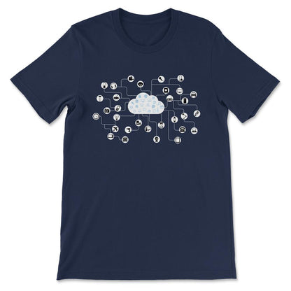 Computer Geek - Cloud Computing Shirt for Cloud Techie Gift Tee - - Navy