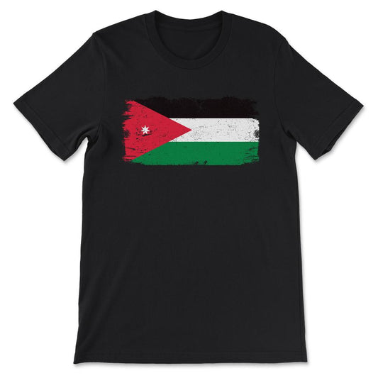 Jordan Country Flag Jordan Country Tourist Jordan Team Gift Tee - - Black
