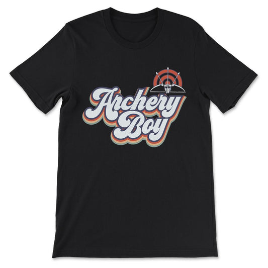 Archery Boy Archer Bowman Archery Player Archery Team Sport Gift Tee - Black