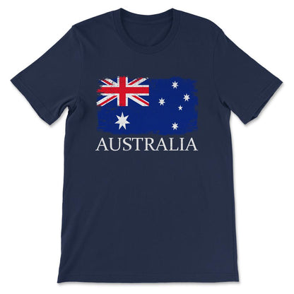 Australia Country Flag Australia Tourist Australia Team Flag Gift Tee - Navy