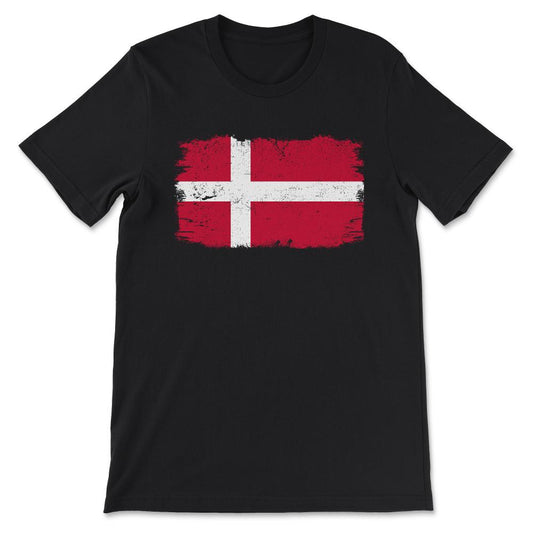 Denmark Country Flag Denmark Country Tourist Denmark Team Gift Tee - - Black