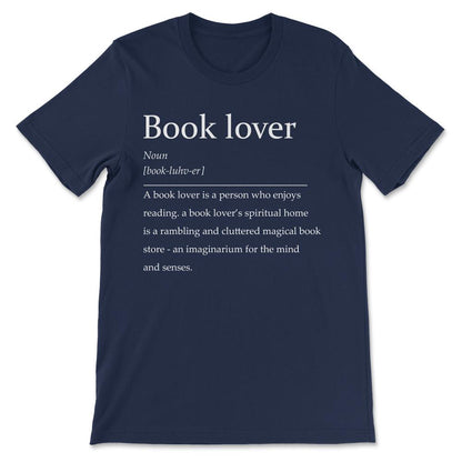 Book Lover Book Lover Explained Book Reading Bookaholic Gift Tee - - Navy