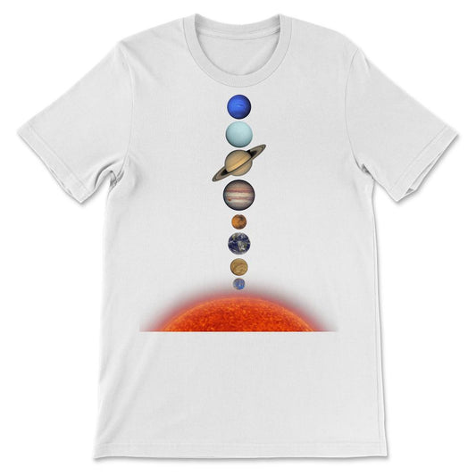 Solar System Sun Earth And Other Solar System Planets Gift Gift Tee - - White