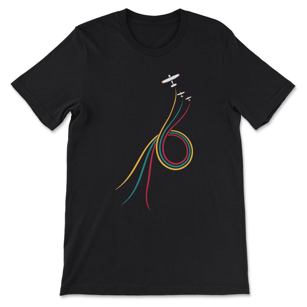 ploit airplane 4 Gift Tee - Unisex T-Shirt - Black