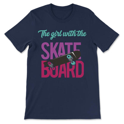 Skater Girl - Skateboard Girl Toddler Teen - Skating Gift Gift Tee - - Navy