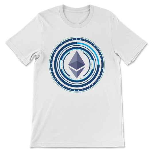 Ethereum Logo ETH Coin Crypto Bitcoin Trader Miner Gift Gift Tee - - White