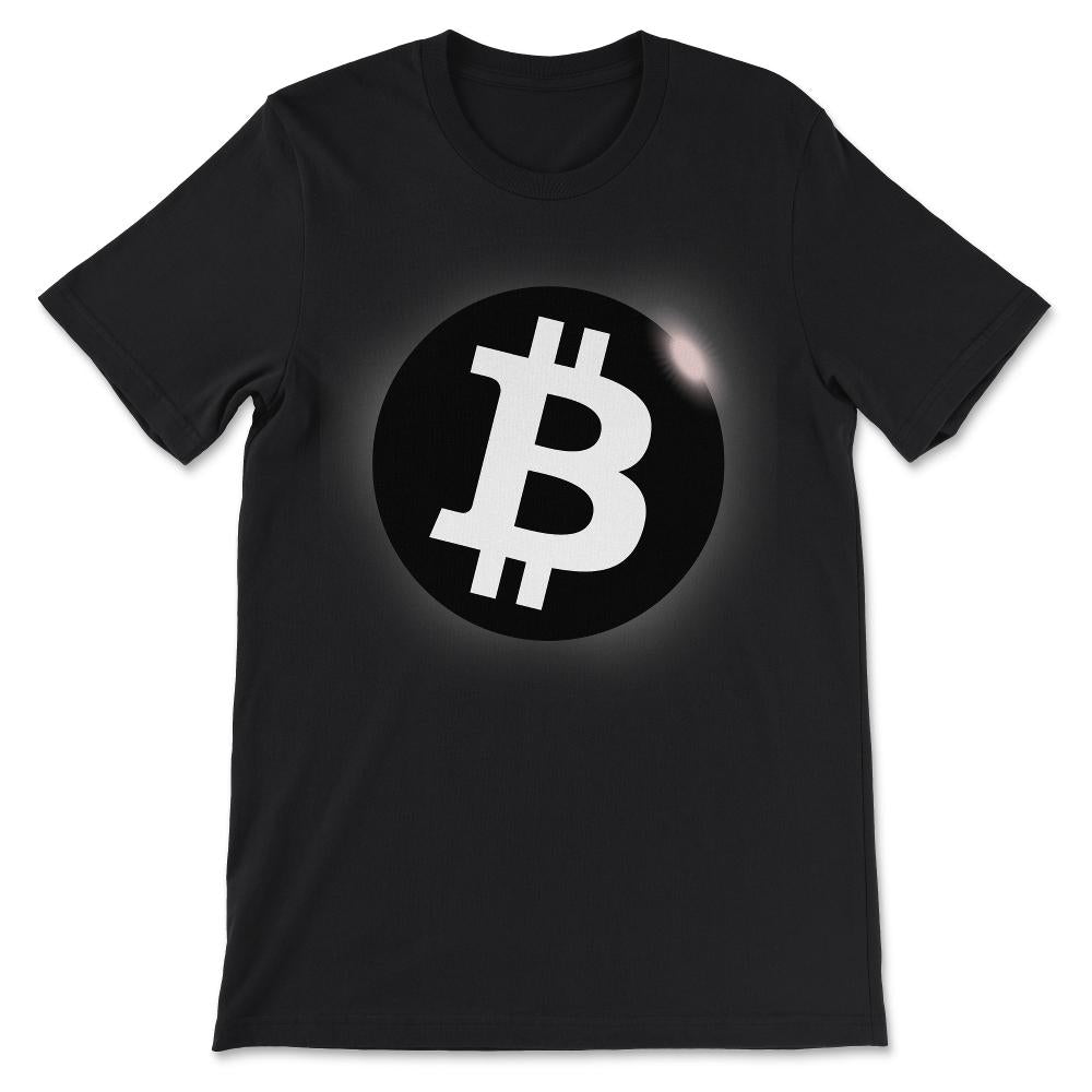 Bitcoin To Moon Bitcoin Eclipse Moon The BTC Logo Crypto Trader Gift - Black