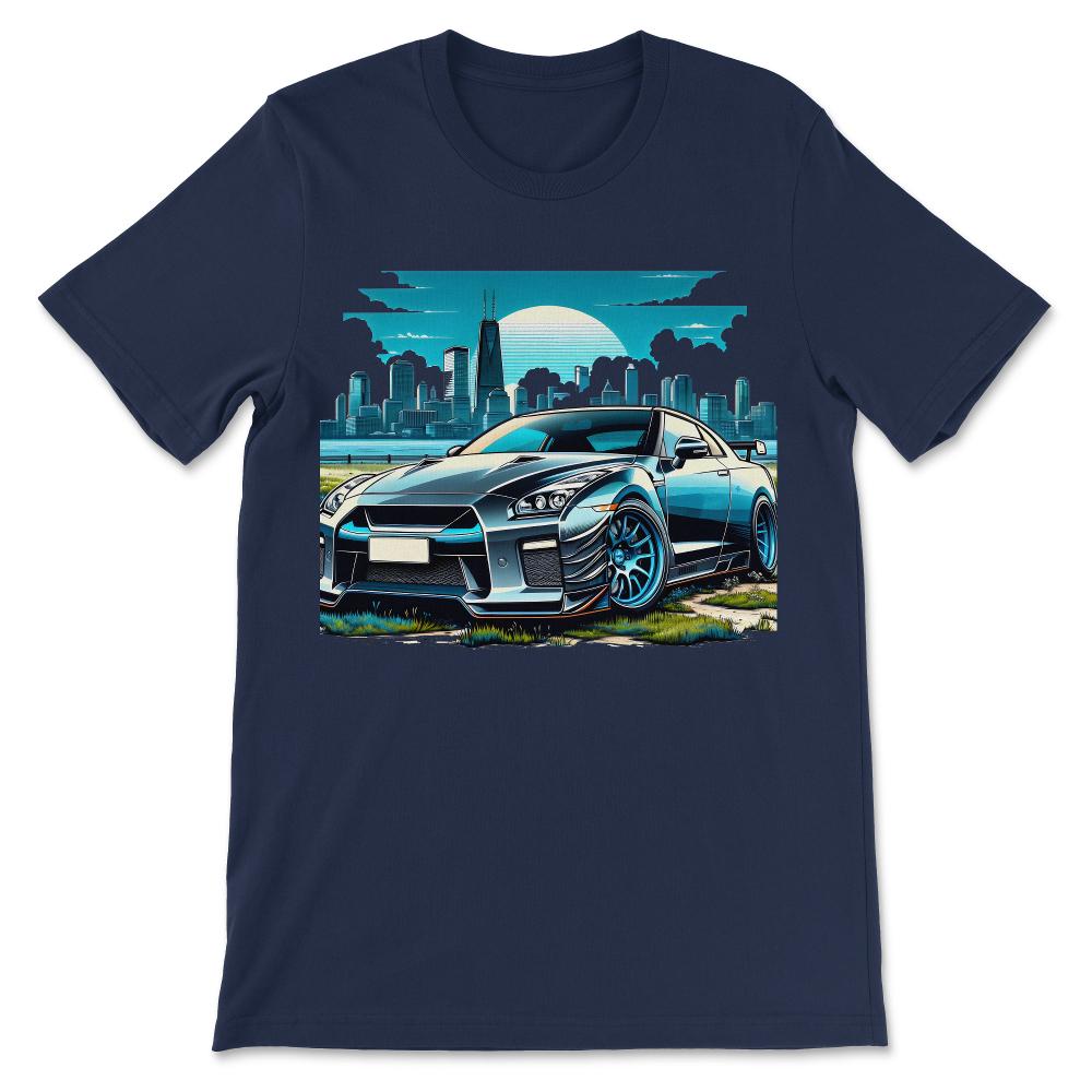 Luxury Car Racer Sport Lover Supercar Turbo Racing Fast Cool Gift Tee - Navy