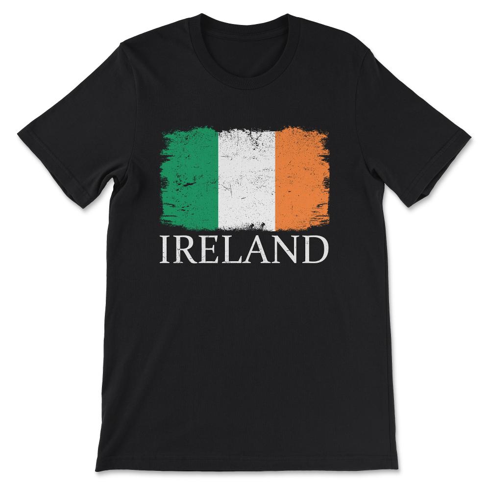 Ireland Country Flag Ireland Tourist Ireland Country Team Gift Tee - - Black
