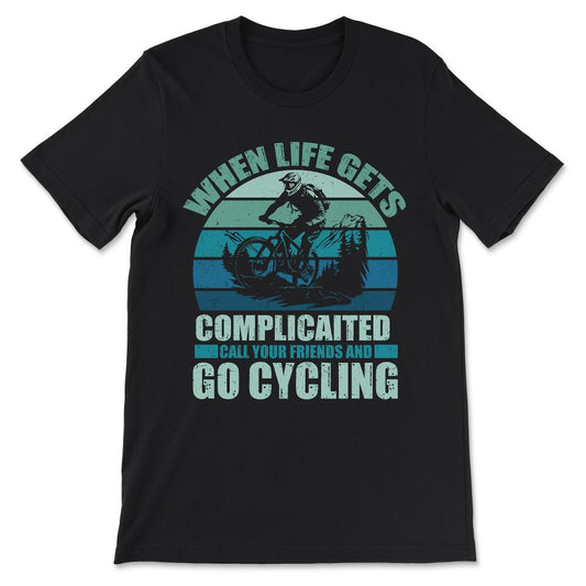 Cyclist Quote Cycling Sunset Cycling Quote Biker Quote Gift Tee - - Black