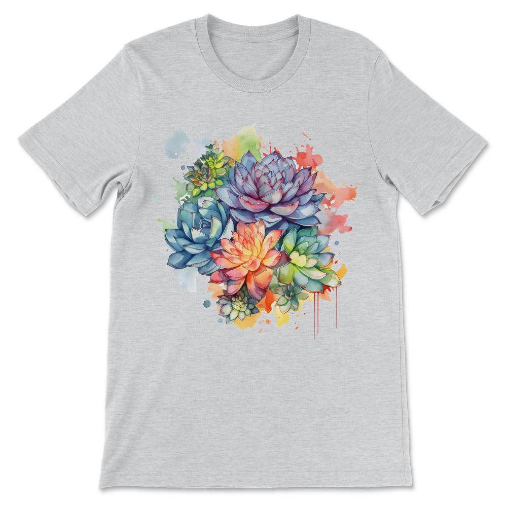 Cactus Flower Succulent Lover Floral Blooming Cute Gardening Gift Tee - Ash