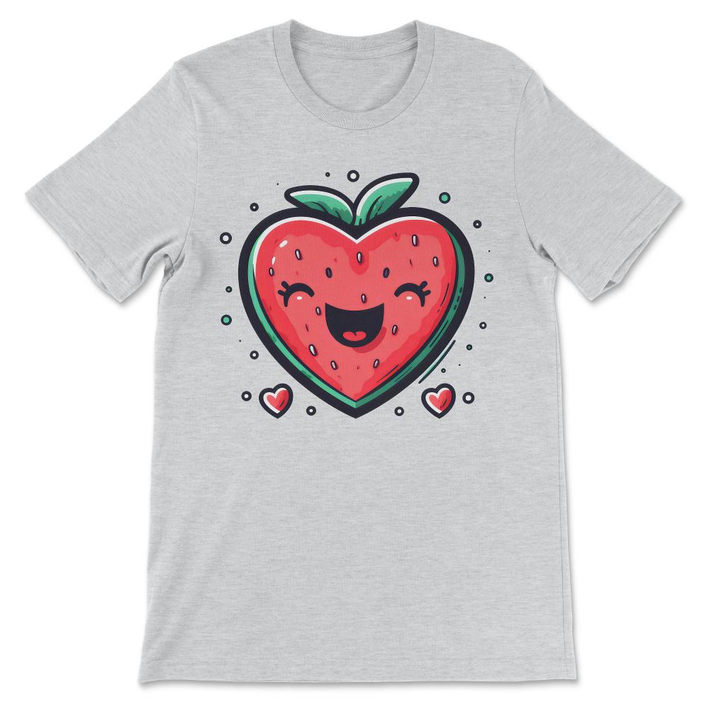 Done - Strawberry Heart Funny Cute Fruit Berry Aesthetic Festival - Ash