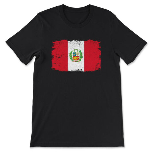 Peru Country Flag Peru Country Tourist Peru Country Team Gift Tee - - Black