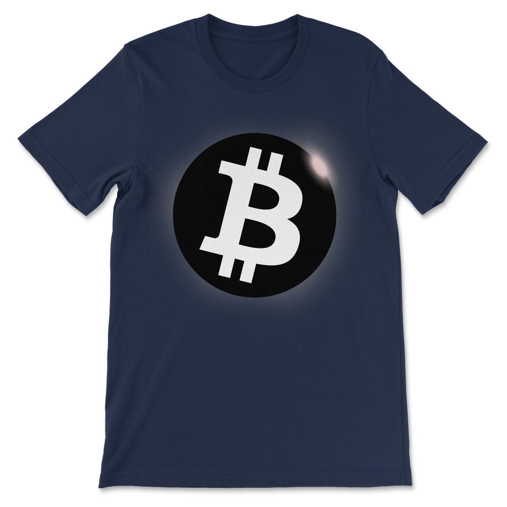 Bitcoin To Moon Bitcoin Eclipse Moon The BTC Logo Crypto Trader Gift - Navy