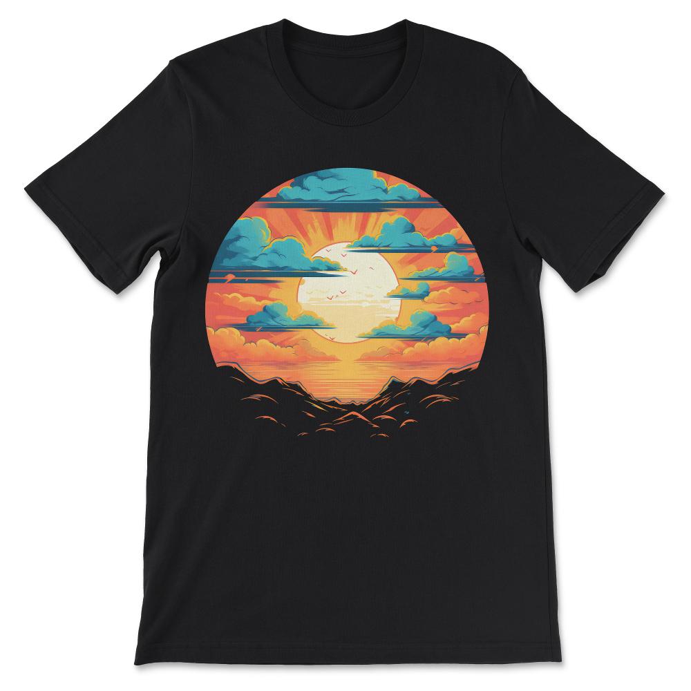 Done - Sunset Sunrise Mountain Hiking Nature Camper Scenery Explore - Black