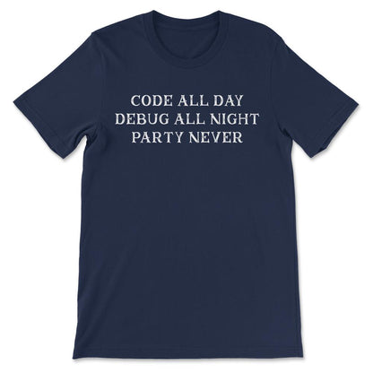 Funny Programming Vintage Design for Programmers Code Debug print - Navy