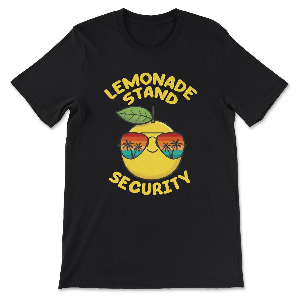 Lemonade Stand Security Cute Lemon Summer Sunglasses Citrus Gift Tee - Black