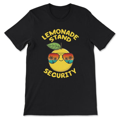 Lemonade Stand Security Cute Lemon Summer Sunglasses Citrus Gift Tee - Black