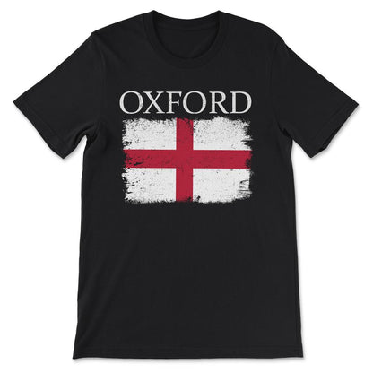 Oxford England Flag Oxford City Lover Oxford City Tourists Gift Tee - - Black
