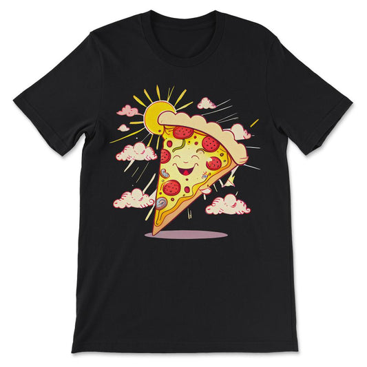 Done -  Cheese Pizza Funny Italian Lover Cute Slice Party Day Food - Black