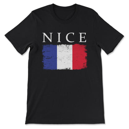 Nice France Flag France Tourist France Country Team Gift Tee - Unisex - Black
