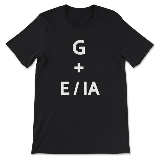 georgia G or e ia (+ is logical or) white Gift Tee - Unisex T-Shirt - Black