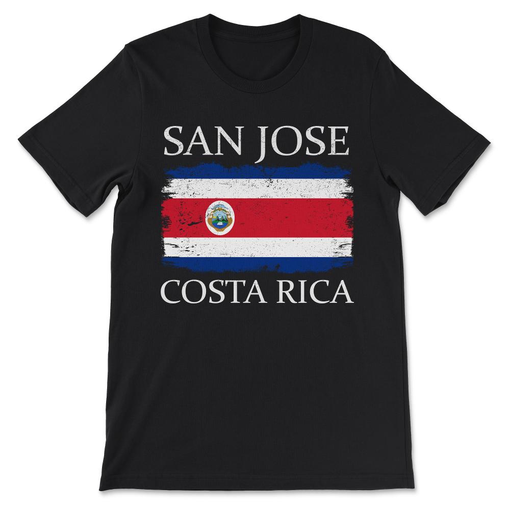 San Jose Costa Rica Flag Costa Rica Tourist Capital Costa Rica Gift - Black