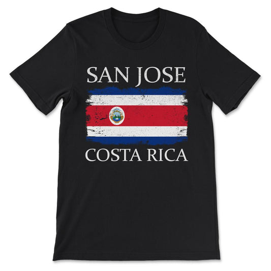 San Jose Costa Rica Flag Costa Rica Tourist Capital Costa Rica Gift - Black