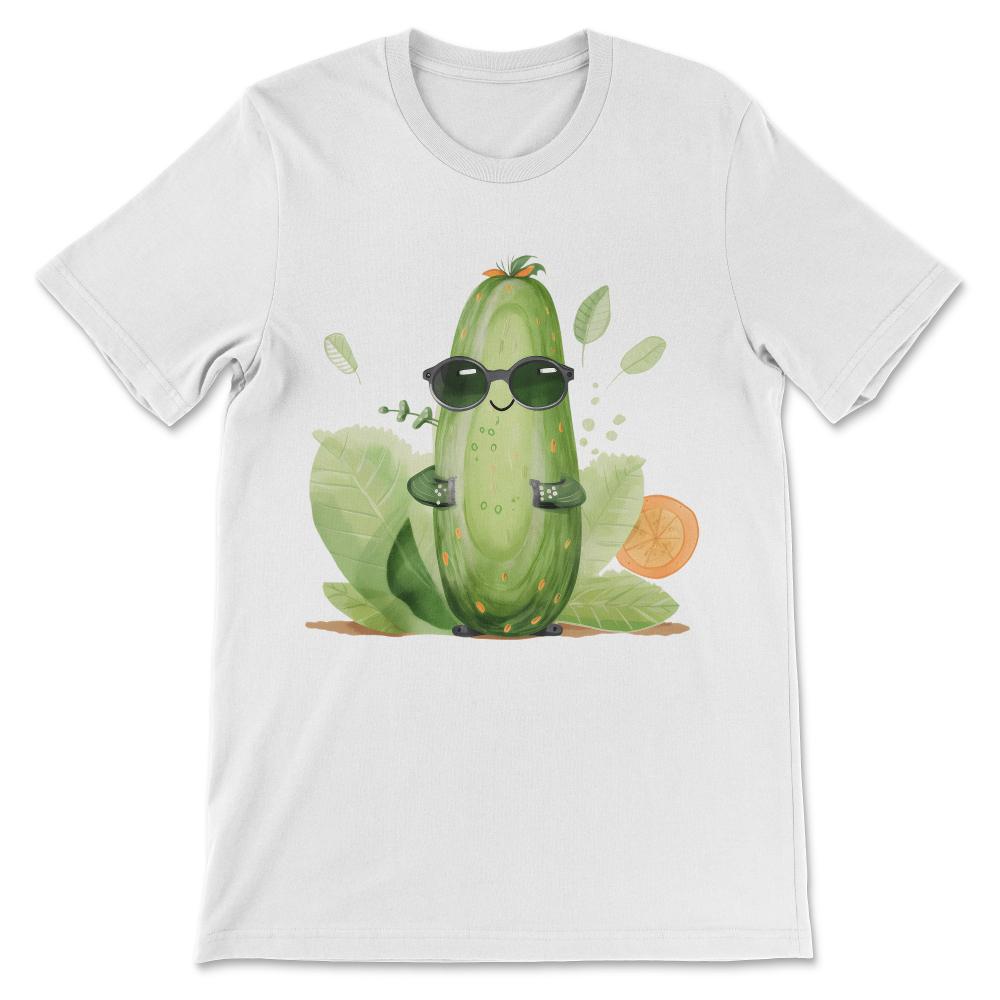 Done - Cool As Cucumber Sunglasses Funny Vegetable Lover Pickle Fun - White