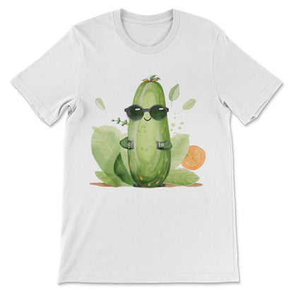 Done - Cool As Cucumber Sunglasses Funny Vegetable Lover Pickle Fun - White
